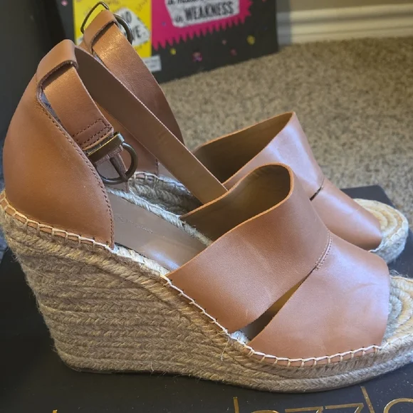 Treasure & Bond Brown Leather Wedge Sandals - Picture 5 of 5